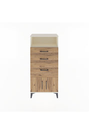 Arges Dolap Tek Raflı 3 Çekmeceli 2 Kapaklı 60x30x134 Aytaşı-Çam