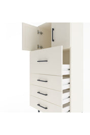 Arges Dolap Tek Raflı 4 Çekmeceli 2 Kapaklı 60x30x134 Aytaşı-Aytaşı