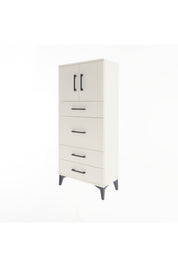 Arges Dolap Tek Raflı 4 Çekmeceli 2 Kapaklı 60x30x134 Aytaşı-Aytaşı