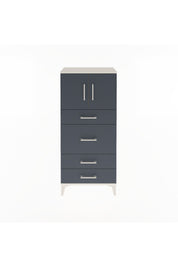 Arges Dolap Tek Raflı 4 Çekmeceli 2 Kapaklı 60x30x134 Aytaşı-Antrasit