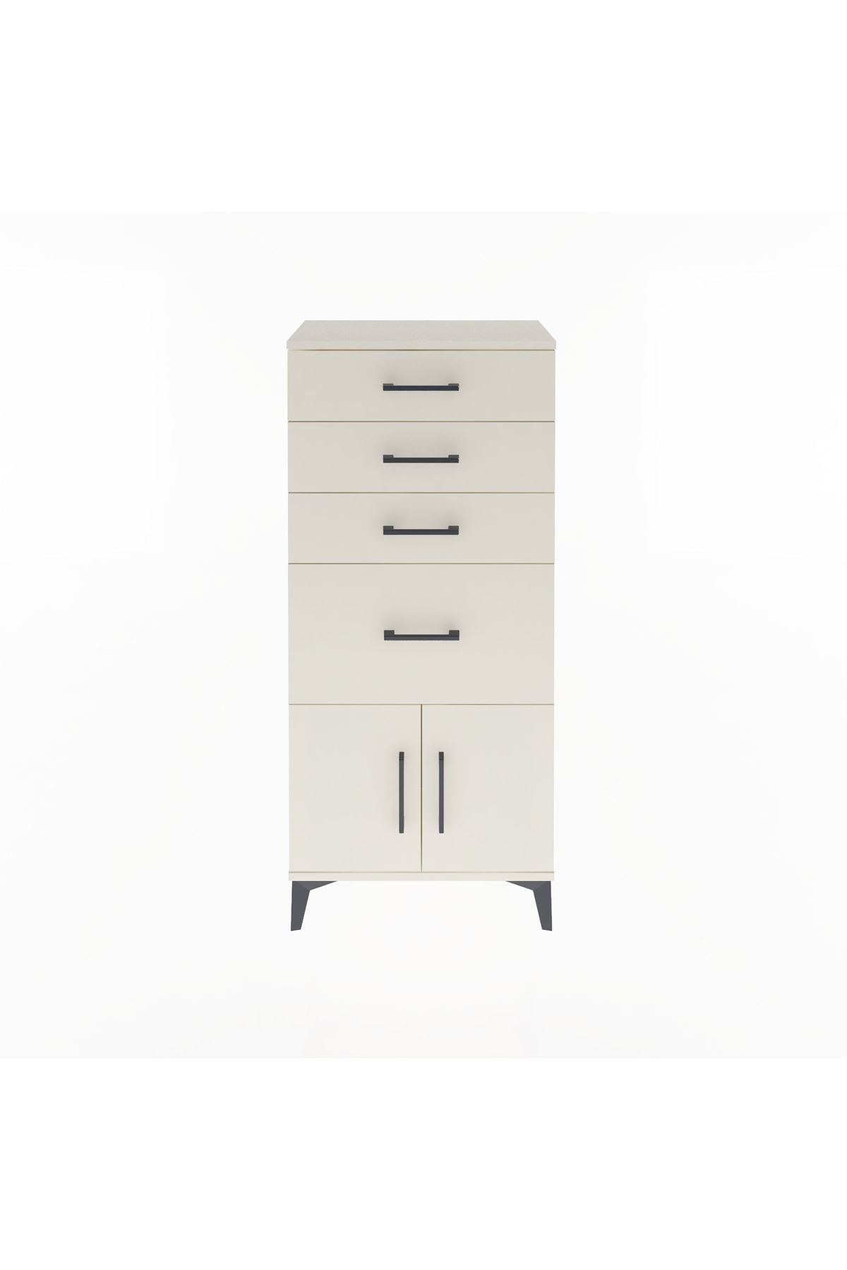 Arges Dolap 4 Çekmeceli 2 Kapaklı 60x30x134 Aytaşı-Aytaşı