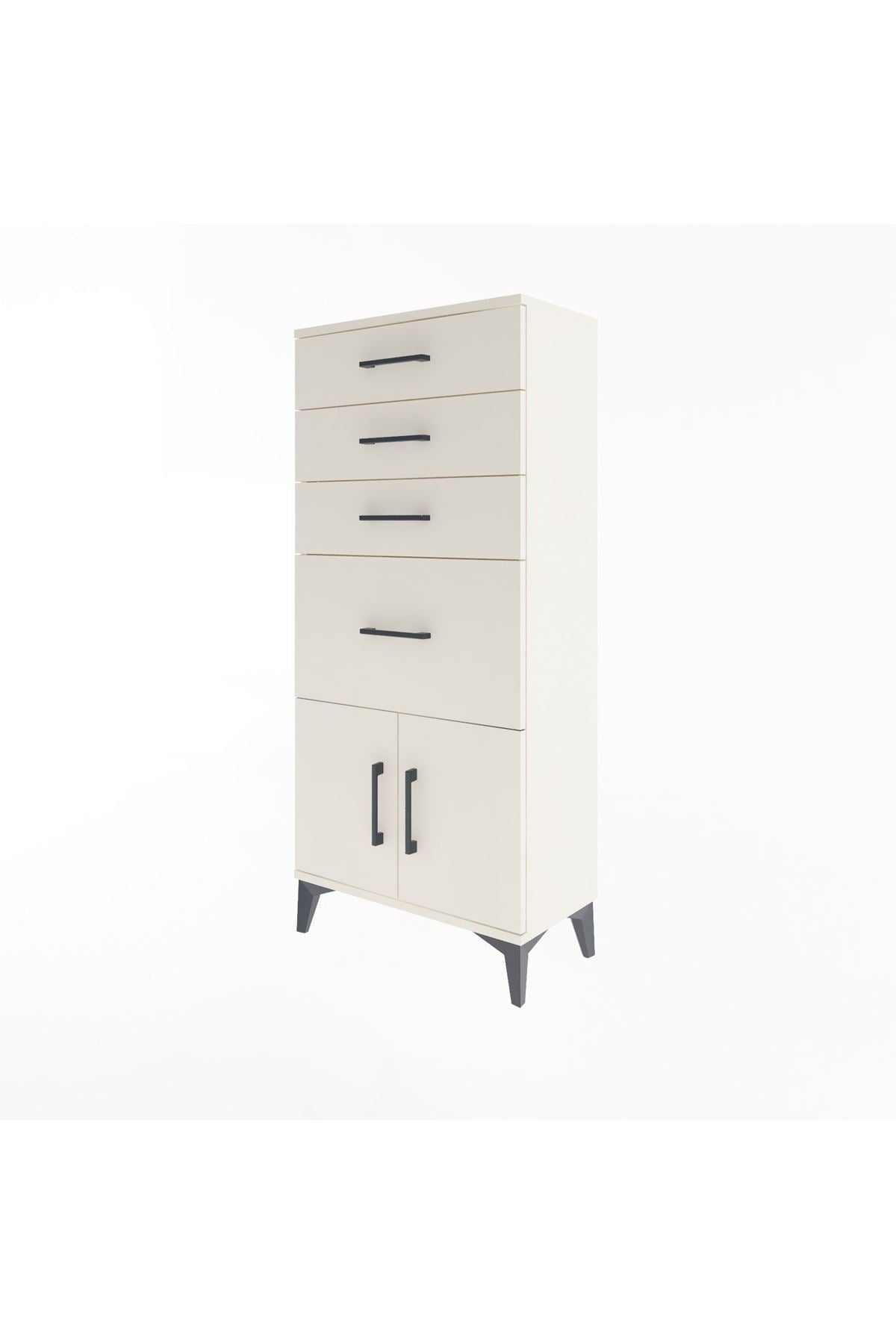 Arges Dolap 4 Çekmeceli 2 Kapaklı 60x30x134 Aytaşı-Aytaşı