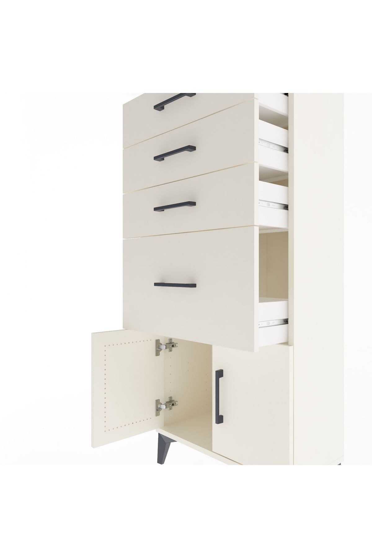 Arges Dolap 4 Çekmeceli 2 Kapaklı 60x30x134 Aytaşı-Aytaşı