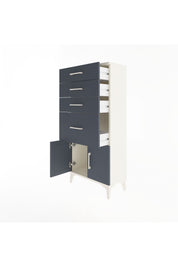 Arges Dolap 4 Çekmeceli 2 Kapaklı 60x30x134 Aytaşı-Antrasit