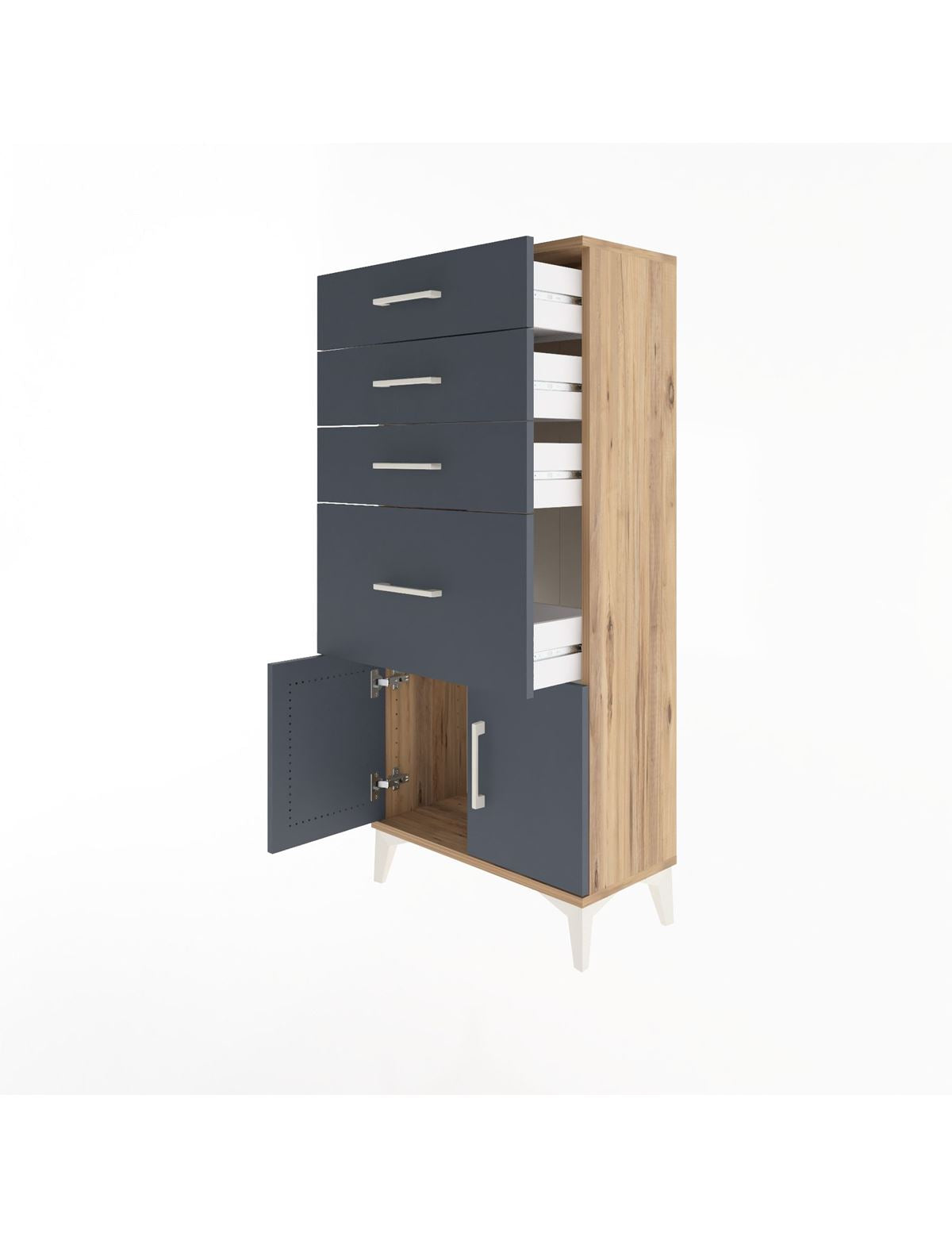 Arges Dolap 4 Çekmeceli 2 Kapaklı 60x30x134 - S17M085V8A