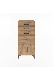 Arges Dolap 4 Çekmeceli 2 Kapaklı 60x30x134 Çam-Çam