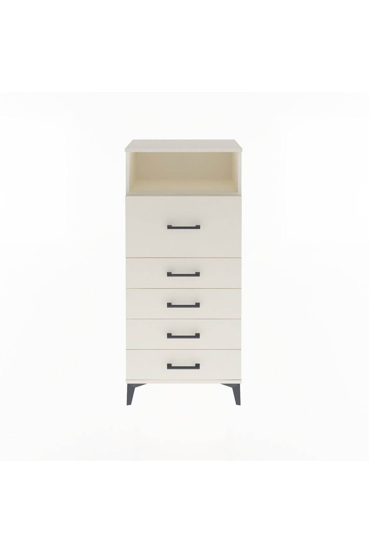 Arges Dolap Tek Raflı 5 Çekmeceli 60x30x134 Aytaşı-Aytaşı