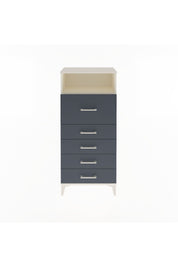 Arges Dolap Tek Raflı 5 Çekmeceli 60x30x134 Aytaşı-Antrasit