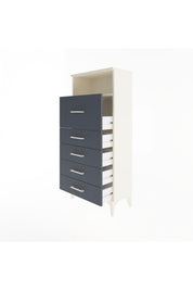 Arges Dolap Tek Raflı 5 Çekmeceli 60x30x134 Aytaşı-Antrasit