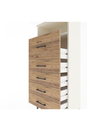 Arges Dolap Tek Raflı 5 Çekmeceli 60x30x134 Aytaşı-Çam