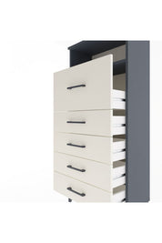 Arges Dolap Tek Raflı 5 Çekmeceli 60x30x134 Antrasit-Aytaşı