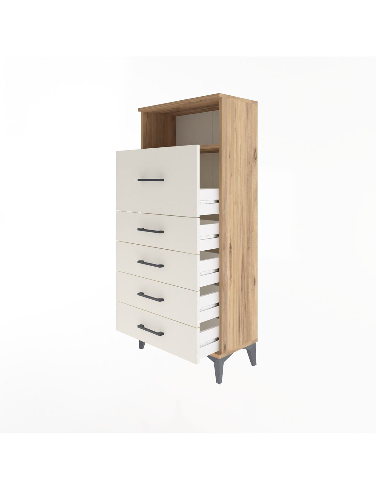 Arges Dolap Tek Raflı 5 Çekmeceli 60x30x134 - S17M086V7A
