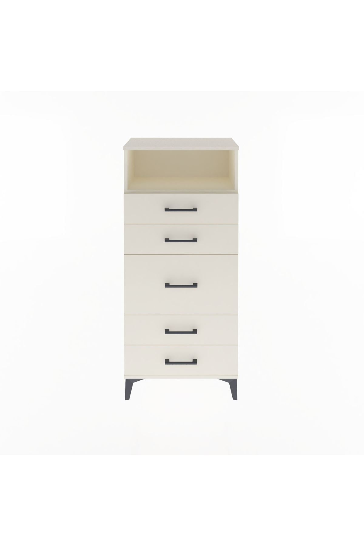 Arges Dolap Tek Raflı 5 Çekmeceli 60x30x134 Aytaşı-Aytaşı