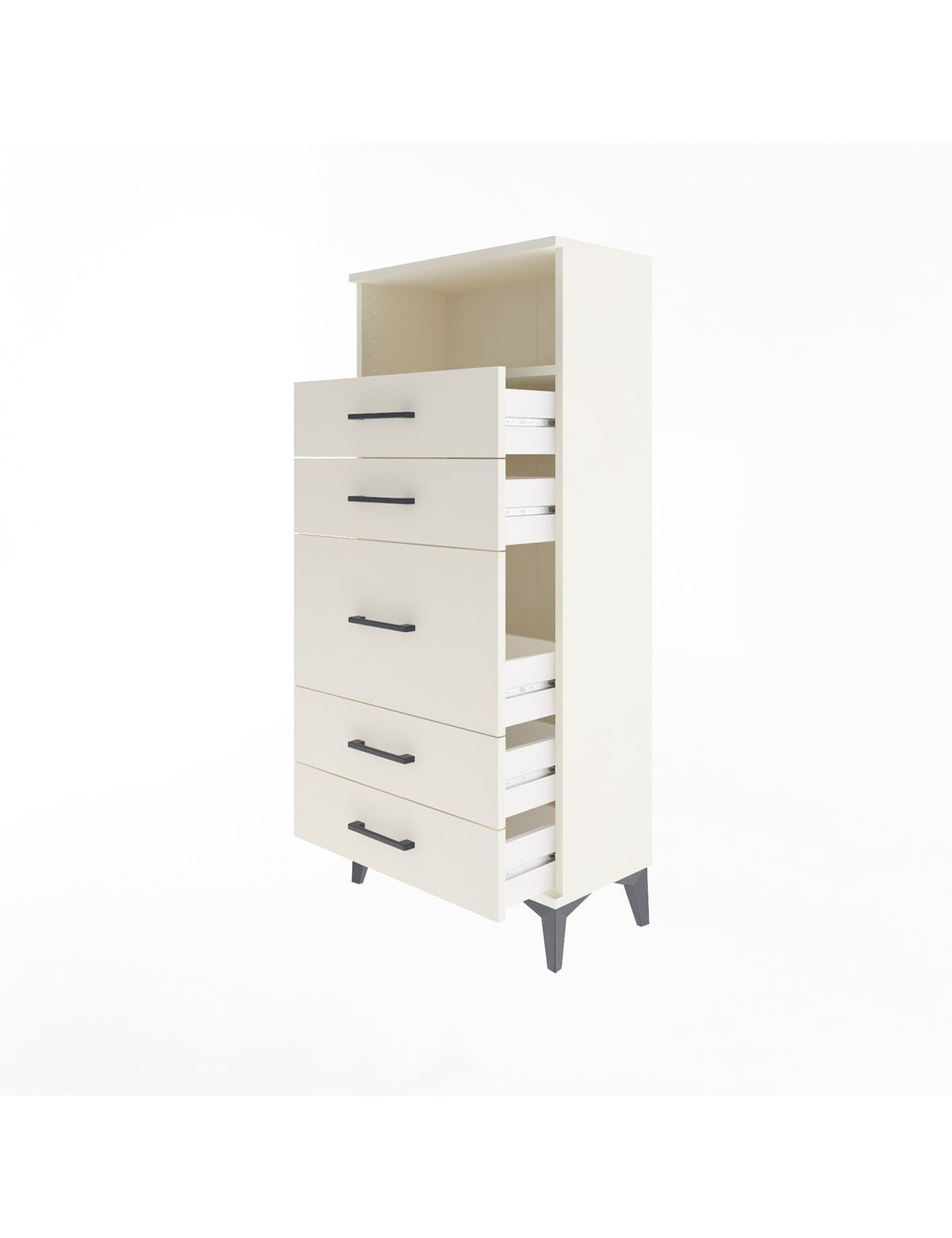 Arges Dolap Tek Raflı 5 Çekmeceli 60x30x134 - S17M087V1A