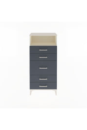 Arges Dolap Tek Raflı 5 Çekmeceli 60x30x134 Aytaşı-Antrasit