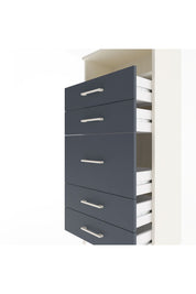 Arges Dolap Tek Raflı 5 Çekmeceli 60x30x134 Aytaşı-Antrasit