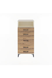 Arges Dolap Tek Raflı 5 Çekmeceli 60x30x134 Aytaşı-Çam