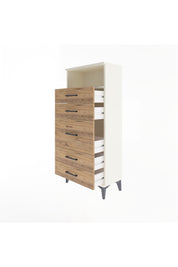 Arges Dolap Tek Raflı 5 Çekmeceli 60x30x134 Aytaşı-Çam