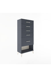 Arges Dolap 5 Çekmeceli 60x30x134 Antrasit-Antrasit