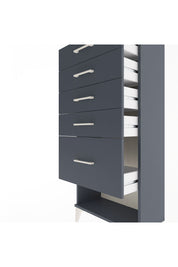 Arges Dolap 5 Çekmeceli 60x30x134 Antrasit-Antrasit