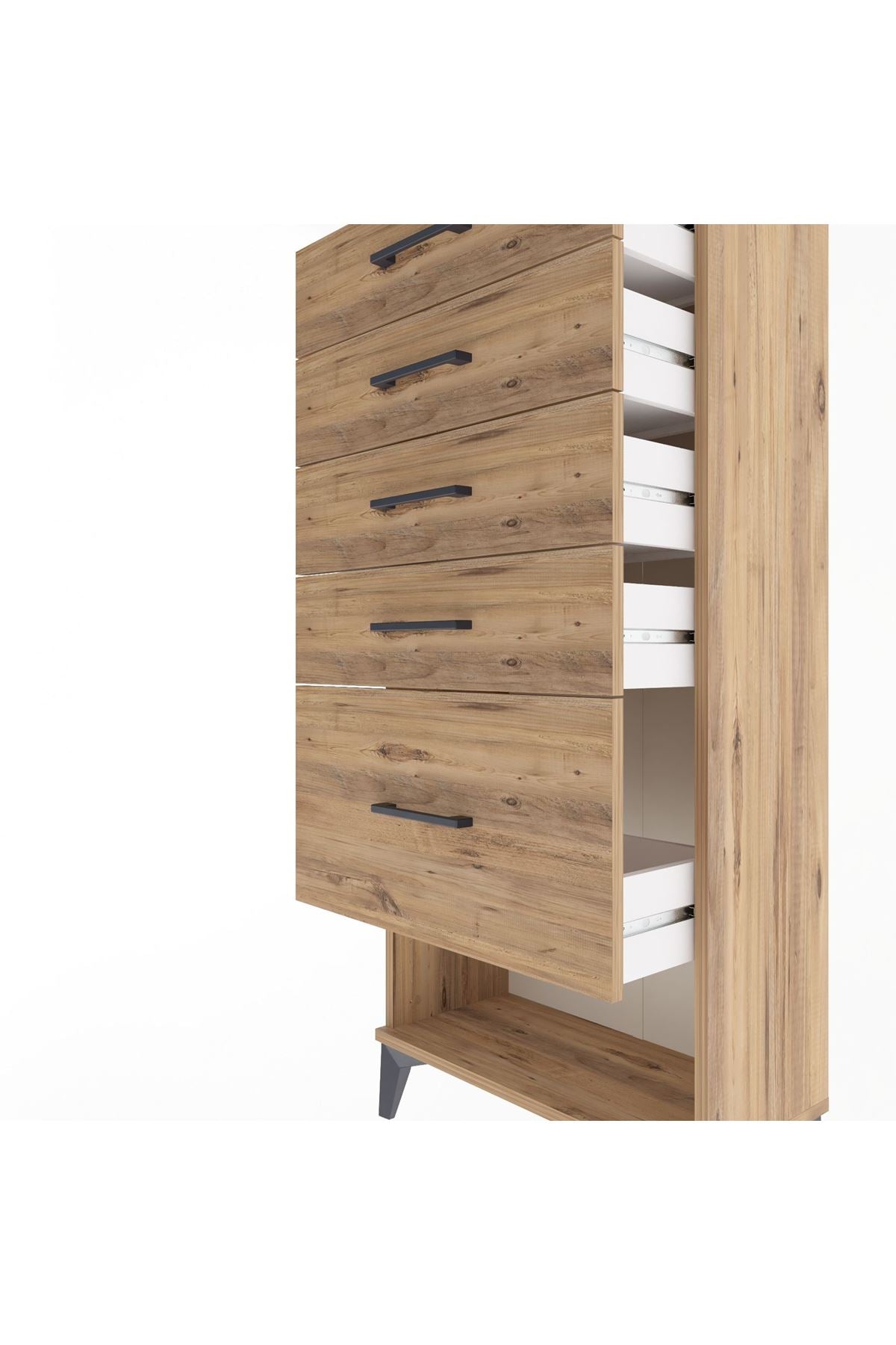 Arges Dolap 5 Çekmeceli 60x30x134 Çam-Çam