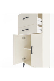 Arges Dolap Tek Raflı 2 Çekmeceli 2 Kapaklı 60x30x134 Aytaşı-Aytaşı