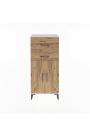 Arges Dolap Tek Raflı 2 Çekmeceli 2 Kapaklı 60x30x134 Aytaşı-Çam