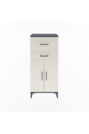 Arges Dolap Tek Raflı 2 Çekmeceli 2 Kapaklı 60x30x134 Antrasit-Aytaşı