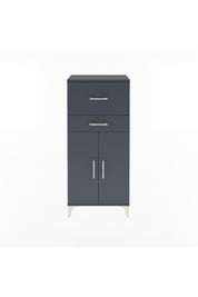 Arges Dolap Tek Raflı 2 Çekmeceli 2 Kapaklı 60x30x134 Antrasit-Antrasit