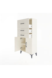 Arges Dolap Tek Raflı 3 Çekmeceli 2 Kapaklı 60x30x134 Aytaşı-Aytaşı