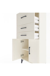 Arges Dolap Tek Raflı 3 Çekmeceli 2 Kapaklı 60x30x134 Aytaşı-Aytaşı