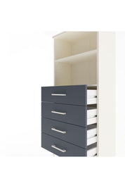 Arges Dolap 2 Raflı 4 Çekmeceli 60x30x134 Aytaşı-Antrasit