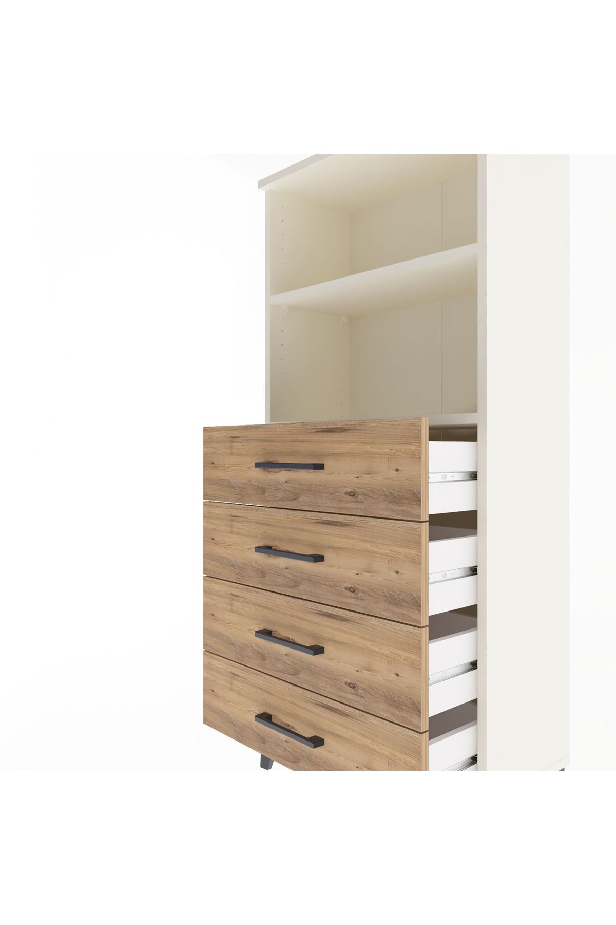 Arges Dolap 2 Raflı 4 Çekmeceli 60x30x134 Aytaşı-Çam