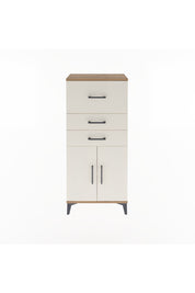 Arges Dolap Tek Raflı 3 Çekmeceli 2 Kapaklı 60x30x134 Çam-Aytaşı