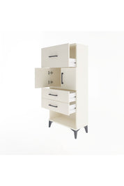 Arges Dolap Tek Raflı 3 Çekmeceli 2 Kapaklı 60x30x134 Aytaşı-Aytaşı