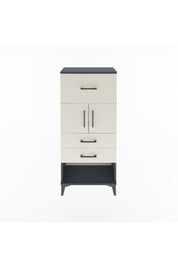 Arges Dolap Tek Raflı 3 Çekmeceli 2 Kapaklı 60x30x134 Antrasit-Aytaşı