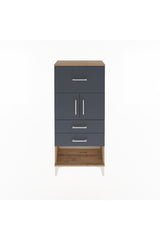 Arges Dolap Tek Raflı 3 Çekmeceli 2 Kapaklı 60x30x134