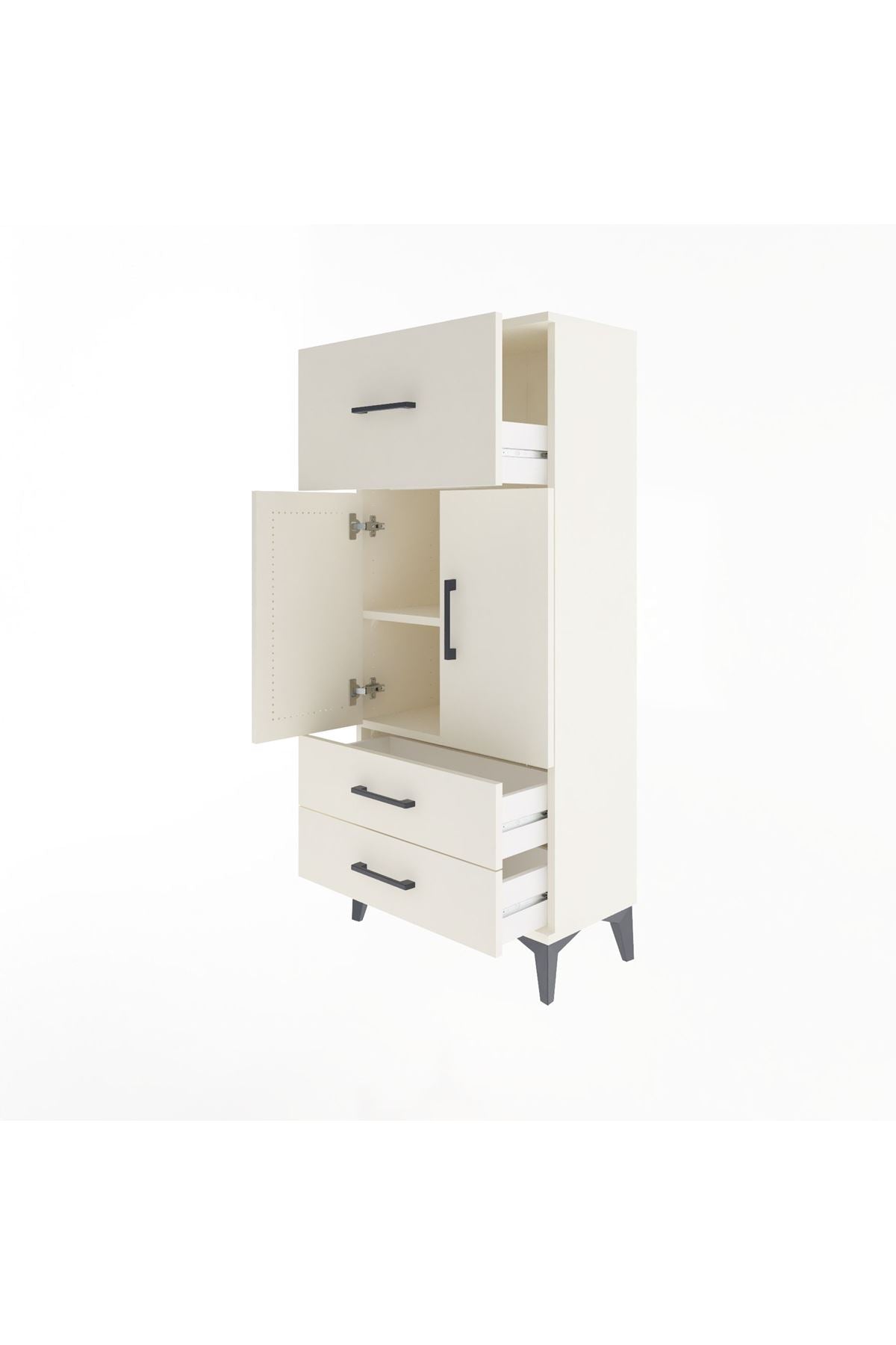 Arges Dolap 2 Raflı 3 Çekmeceli 2 Kapaklı 60x30x134 Aytaşı-Aytaşı