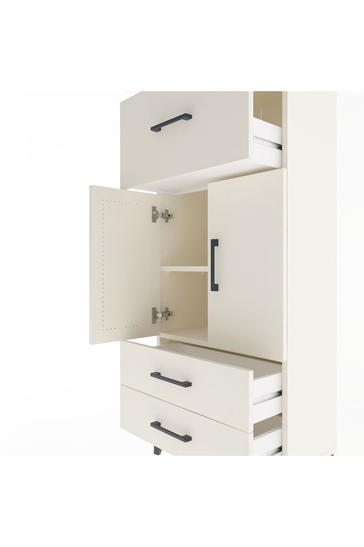 Arges Dolap 2 Raflı 3 Çekmeceli 2 Kapaklı 60x30x134 Aytaşı-Aytaşı