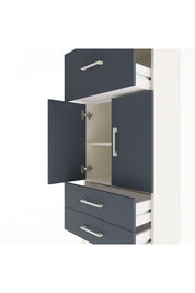 Arges Dolap 2 Raflı 3 Çekmeceli 2 Kapaklı 60x30x134 Aytaşı-Antrasit