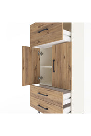 Arges Dolap 2 Raflı 3 Çekmeceli 2 Kapaklı 60x30x134 Aytaşı-Çam