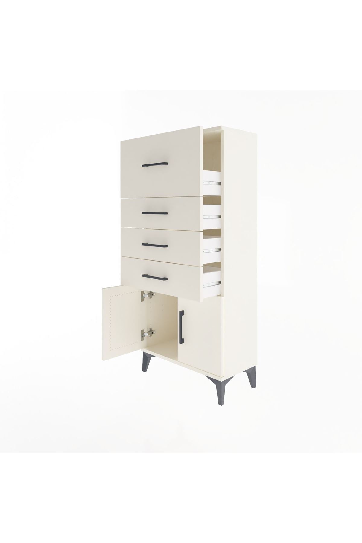 Arges Dolap 4 Çekmeceli 2 Kapaklı 60x30x134 Aytaşı-Aytaşı