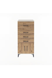 Arges Dolap 4 Çekmeceli 2 Kapaklı 60x30x134 Aytaşı-Çam