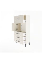 Arges Dolap Tek Raflı 4 Çekmeceli 2 Kapaklı 60x30x134 Aytaşı-Aytaşı