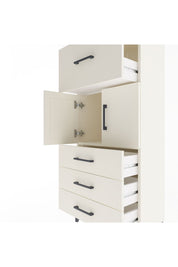 Arges Dolap Tek Raflı 4 Çekmeceli 2 Kapaklı 60x30x134 Aytaşı-Aytaşı