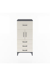 Arges Dolap Tek Raflı 4 Çekmeceli 2 Kapaklı 60x30x134 Antrasit-Aytaşı