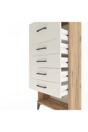 Arges Dolap 5 Çekmeceli 60x30x134 Çam-Aytaşı