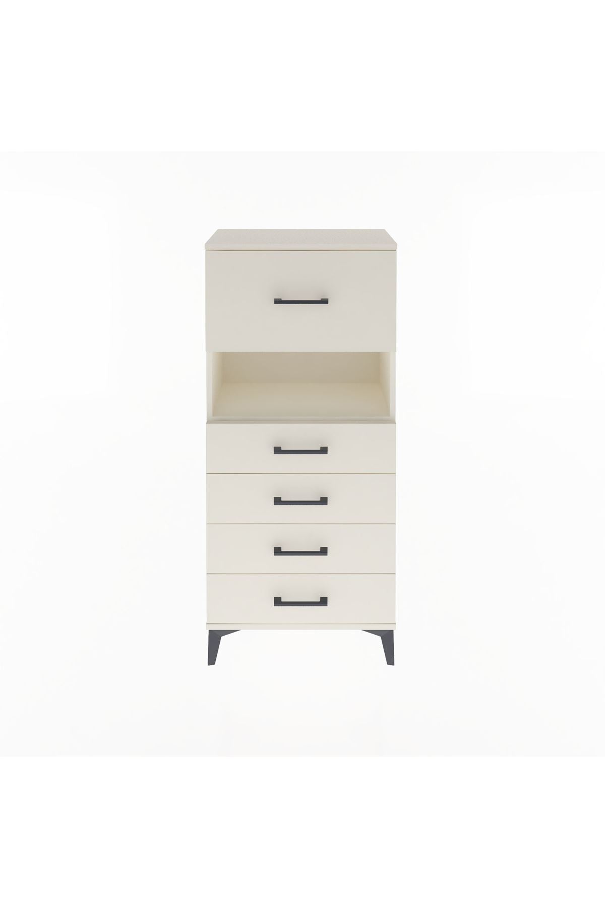 Arges Dolap Tek Raflı 5 Çekmeceli 60x30x134 Aytaşı-Aytaşı