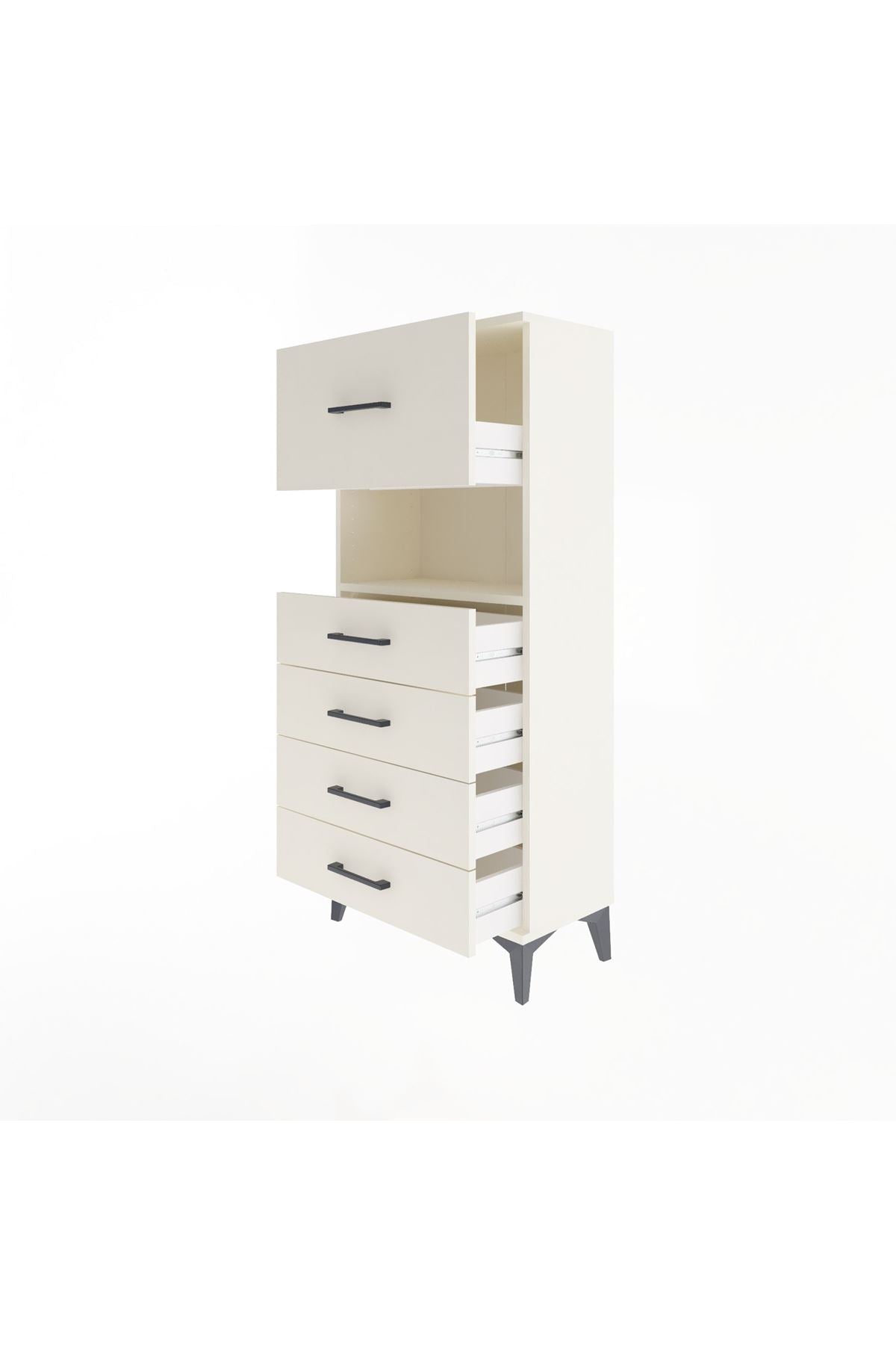 Arges Dolap Tek Raflı 5 Çekmeceli 60x30x134 Aytaşı-Aytaşı