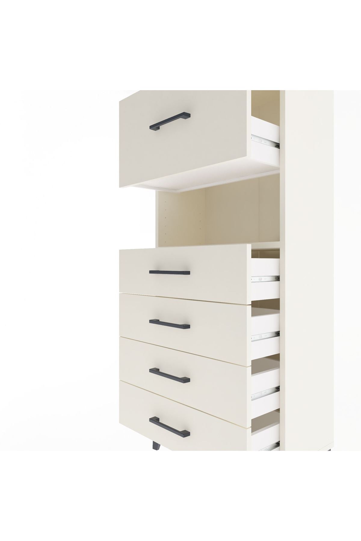 Arges Dolap Tek Raflı 5 Çekmeceli 60x30x134 Aytaşı-Aytaşı